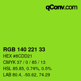 Color code: RGB 140 221 33 | qconv.com