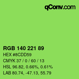 Color code: RGB 140 221 89 | qconv.com