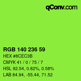 Color code: RGB 140 236 59 | qconv.com