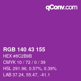 Code couleur: RGB 140 43 155 | qconv.com