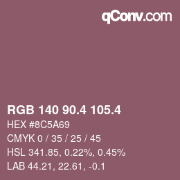 カラーコード: RGB 140 90.4 105.4 | qconv.com