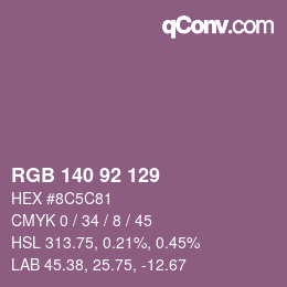 カラーコード: RGB 140 92 129 | qconv.com
