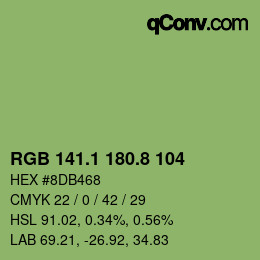 カラーコード: RGB 141.1 180.8 104 | qconv.com