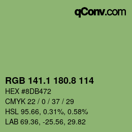 Color code: RGB 141.1 180.8 114 | qconv.com