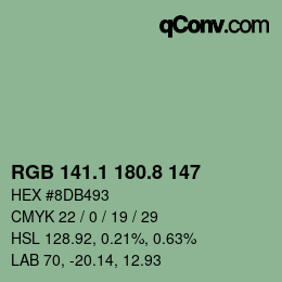 Color code: RGB 141.1 180.8 147 | qconv.com