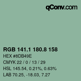 Color code: RGB 141.1 180.8 158 | qconv.com