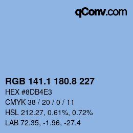 Color code: RGB 141.1 180.8 227 | qconv.com