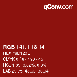 カラーコード: RGB 141.1 18 14 | qconv.com