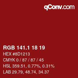 カラーコード: RGB 141.1 18 19 | qconv.com