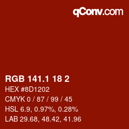 カラーコード: RGB 141.1 18 2 | qconv.com
