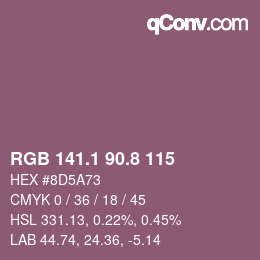 Color code: RGB 141.1 90.8 115 | qconv.com