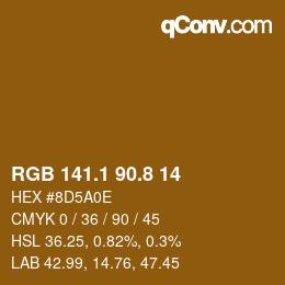Color code: RGB 141.1 90.8 14 | qconv.com
