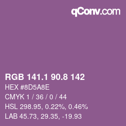 カラーコード: RGB 141.1 90.8 142 | qconv.com