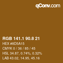 Color code: RGB 141.1 90.8 21 | qconv.com