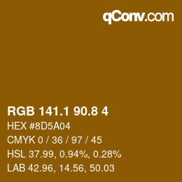 Color code: RGB 141.1 90.8 4 | qconv.com