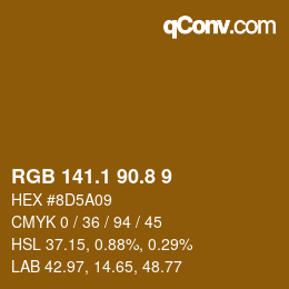 Color code: RGB 141.1 90.8 9 | qconv.com