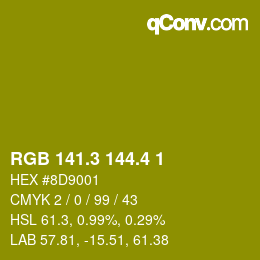 カラーコード: RGB 141.3 144.4 1 | qconv.com