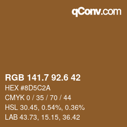 カラーコード: RGB 141.7 92.6 42 | qconv.com
