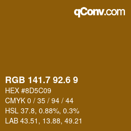 カラーコード: RGB 141.7 92.6 9 | qconv.com