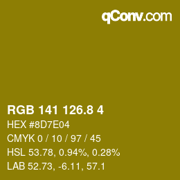 Color code: RGB 141 126.8 4 | qconv.com