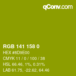 Farbcode: RGB 141 158 0 | qconv.com