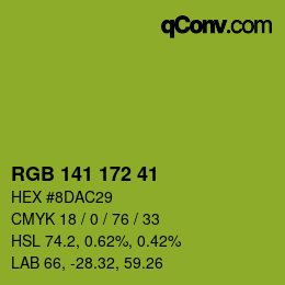 Color code: RGB 141 172 41 | qconv.com