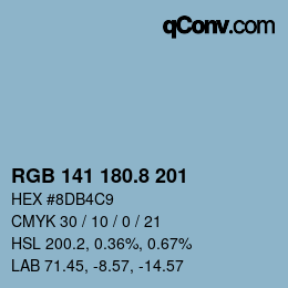 Color code: RGB 141 180.8 201 | qconv.com