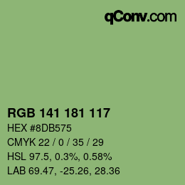 Farbcode: RGB 141 181 117 | qconv.com