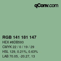 Color code: RGB 141 181 147 | qconv.com