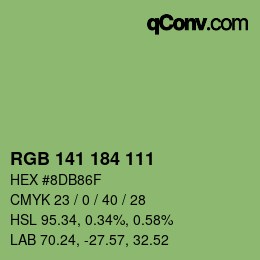 Código de color: RGB 141 184 111 | qconv.com