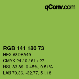 Code couleur: RGB 141 186 73 | qconv.com