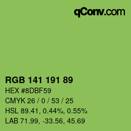 Color code: RGB 141 191 89 | qconv.com