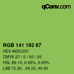 カラーコード: RGB 141 192 87 | qconv.com