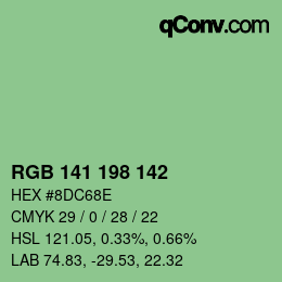 Color code: RGB 141 198 142 | qconv.com