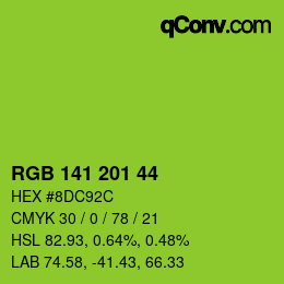 Farbcode: RGB 141 201 44 | qconv.com