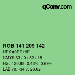 Color code: RGB 141 209 142 | qconv.com