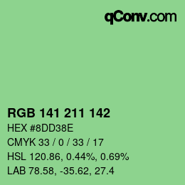 Color code: RGB 141 211 142 | qconv.com