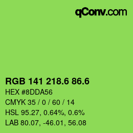 カラーコード: RGB 141 218.6 86.6 | qconv.com