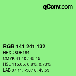 Color code: RGB 141 241 132 | qconv.com