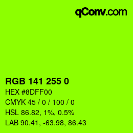 Color code: RGB 141 255 0 | qconv.com