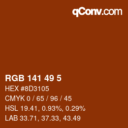 Color code: RGB 141 49 5 | qconv.com