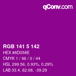 Color code: RGB 141 5 142 | qconv.com