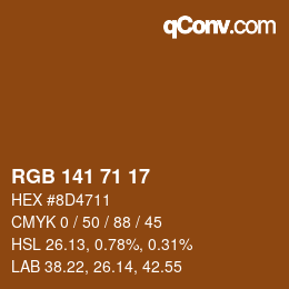 Color code: RGB 141 71 17 | qconv.com
