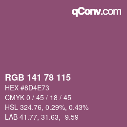Farbcode: RGB 141 78 115 | qconv.com