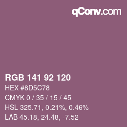 Farbcode: RGB 141 92 120 | qconv.com