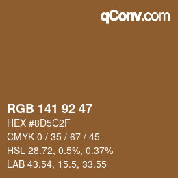 カラーコード: RGB 141 92 47 | qconv.com