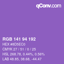 Código de color: RGB 141 94 192 | qconv.com
