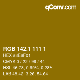 カラーコード: RGB 142.1 111 1 | qconv.com