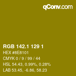 カラーコード: RGB 142.1 129 1 | qconv.com