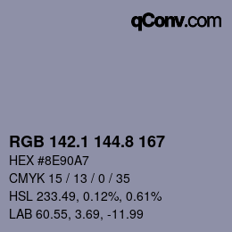 Color code: RGB 142.1 144.8 167 | qconv.com
